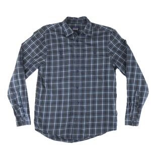 Patagonia Organic‎ Cotton Button Up Shirt Mens Small Blue Gray